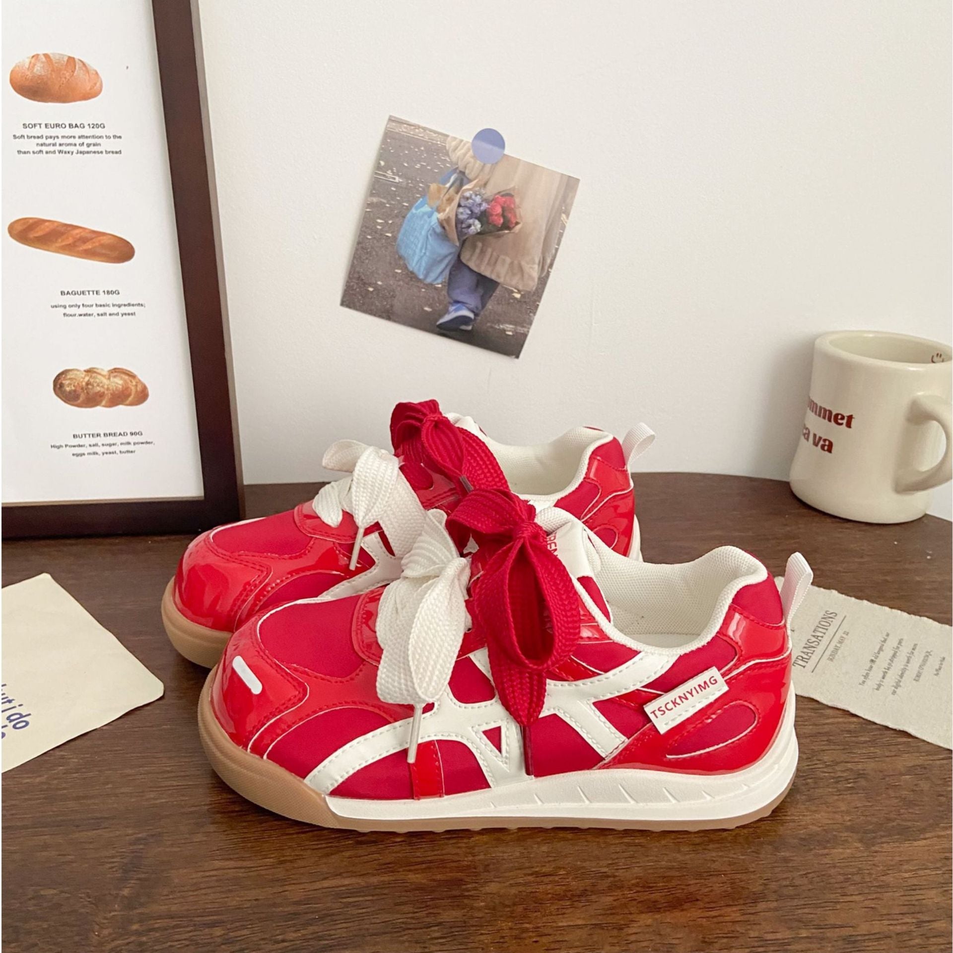 Damen Sneakers mit atmungsaktiver Mesh-Oberfläche und flexibler Gummisohle