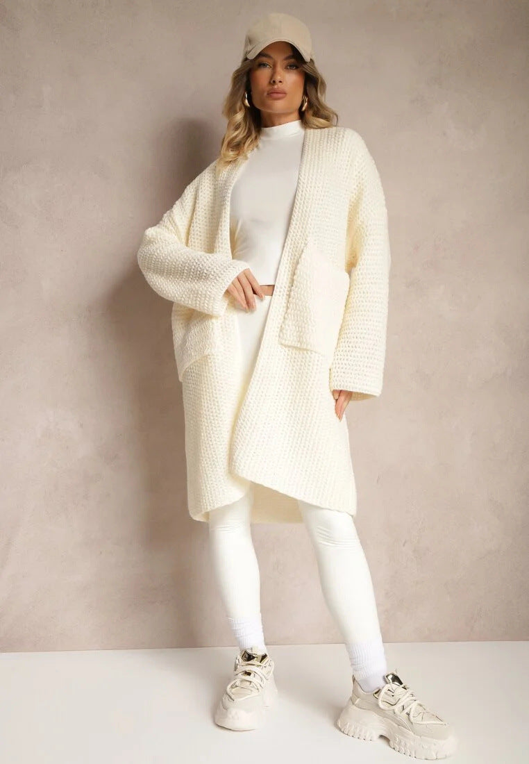 Damen Grobstrickjacke mit lässigem Schnitt und praktischen Taschen R&B