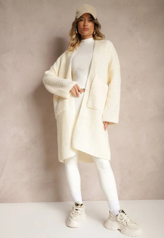 Damen Grobstrickjacke mit lässigem Schnitt und praktischen Taschen R&B