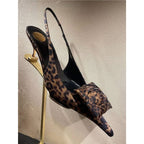 Damen elegante Slingback Pumps mit raffiniertem Blumendetail R&B