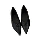 Damen elegante spitze Ballerinas mit modischem Metallfussbett R&B