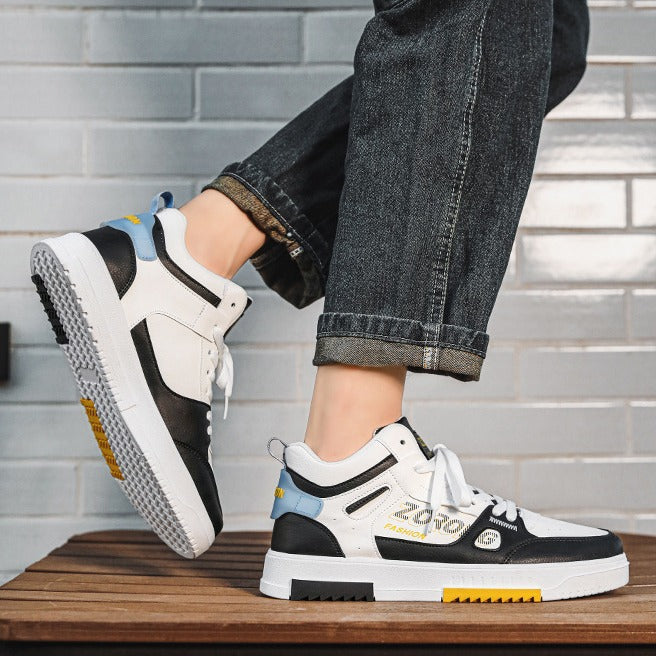 Damen modische High-Top Sneakers mit atmungsaktiven Einsätzen und robuster Sohle R&B
