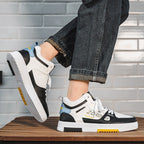 Damen Sportliche High-Top Sneakers mit modischem Schriftzug und rutschfester Sohle R&B