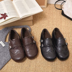 Damen elegante Schnürschuhe mit modischem Schnallenverschluss R&B