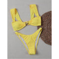 Damen Bikini-Set mit breiten Trägern und metallischem Akzent R&B
