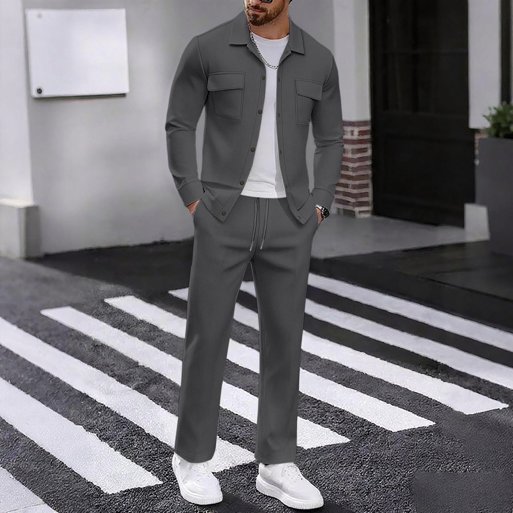 Herren Freizeitjacke und Jogginghose Set R&B