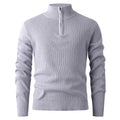 Herren Pullover mit Stehkragen und zusätzlichem Reißverschluss R&B
