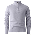 Herren Pullover mit Stehkragen und zusätzlichem Reißverschluss R&B