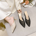 Damen Komfortable Mules mit elegantem Absatz R&B