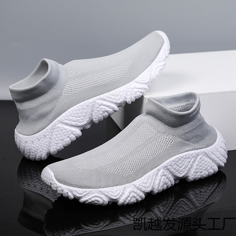 Damen Sportliche Knit Slip-On Sneakers mit rutschfester Sohle R&B