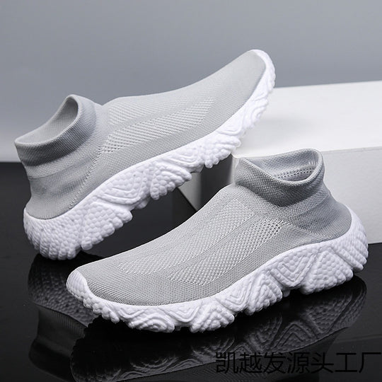 Damen Sportliche Knit Slip-On Sneakers mit rutschfester Sohle R&B