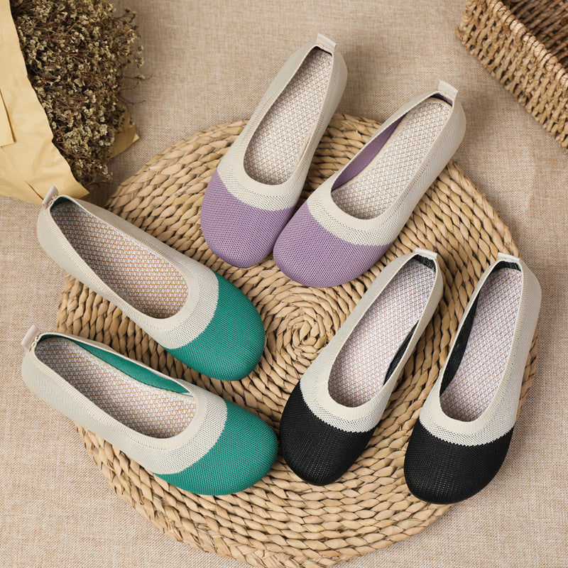 Damen Komfortable Ballerinas mit atmungsaktivem Obermaterial R&B