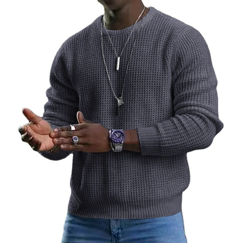 Herren stilvoller Strickpullover mit strukturiertem Design R&B