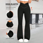 Damen Hochgeschnittene Yoga-Leggings mit Bauchkontrolle und 4-Wege-Stretch R&B