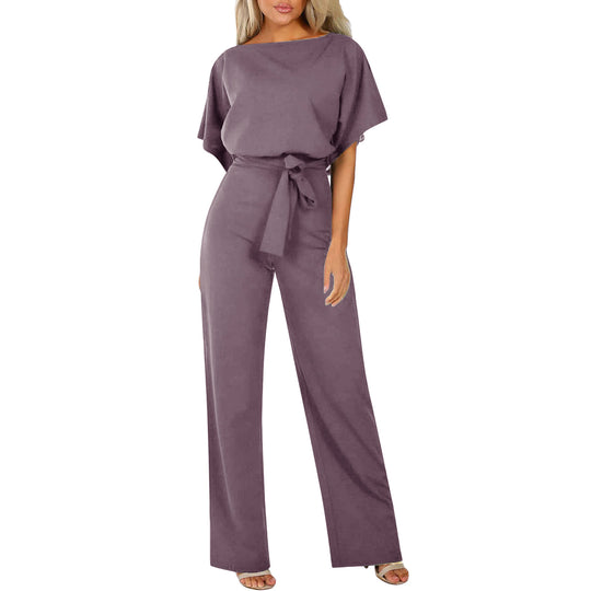 Damen elegantes Set bestehend aus fließender Bluse und weit geschnittenen Hosen R&B
