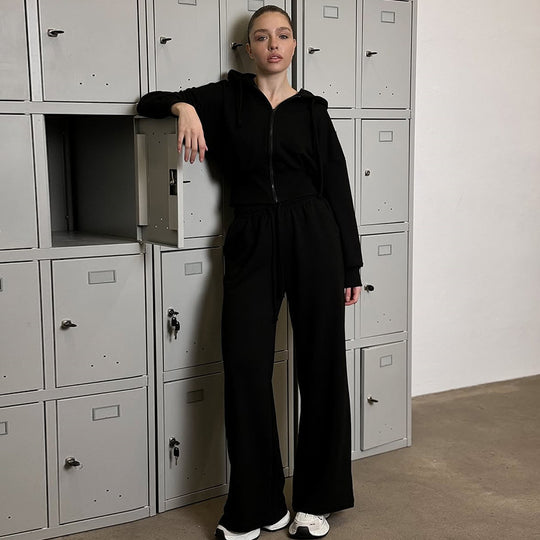 Damen lässiger Hoodie-Jumpsuit R&B