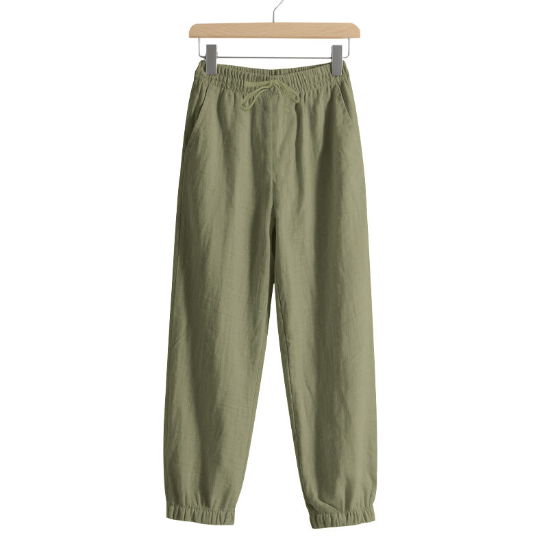 Damen lockere Freizeit-Hose mit elastischem Bund und verstellbarem Kordelzug R&B