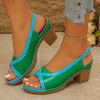 Damen Slingback-Pumps mit zeitgemäßem, farbenfrohem Design R&B