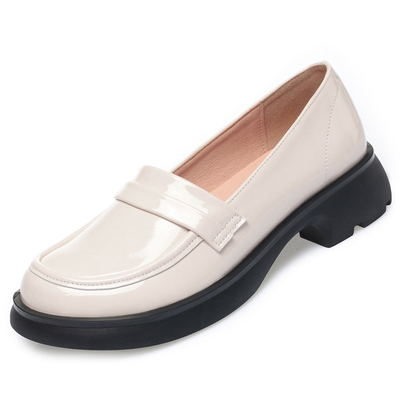 Damen Modische Slipper mit glänzender Oberfläche und blockiertem Absatz R&B