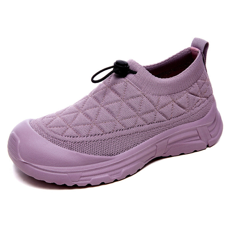 Damen Sportliche Slip-On Sneakers mit flexiblem Strickoberteil R&B