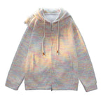 Damen Zip-Hoodie mit leicht strukturiertem Schlaufenmuster und praktischen Taschen R&B