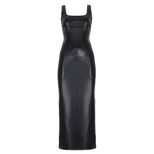 Damen elegantes Maxikleid mit schmalem Schnitt und verführerischen Cut-Outs R&B