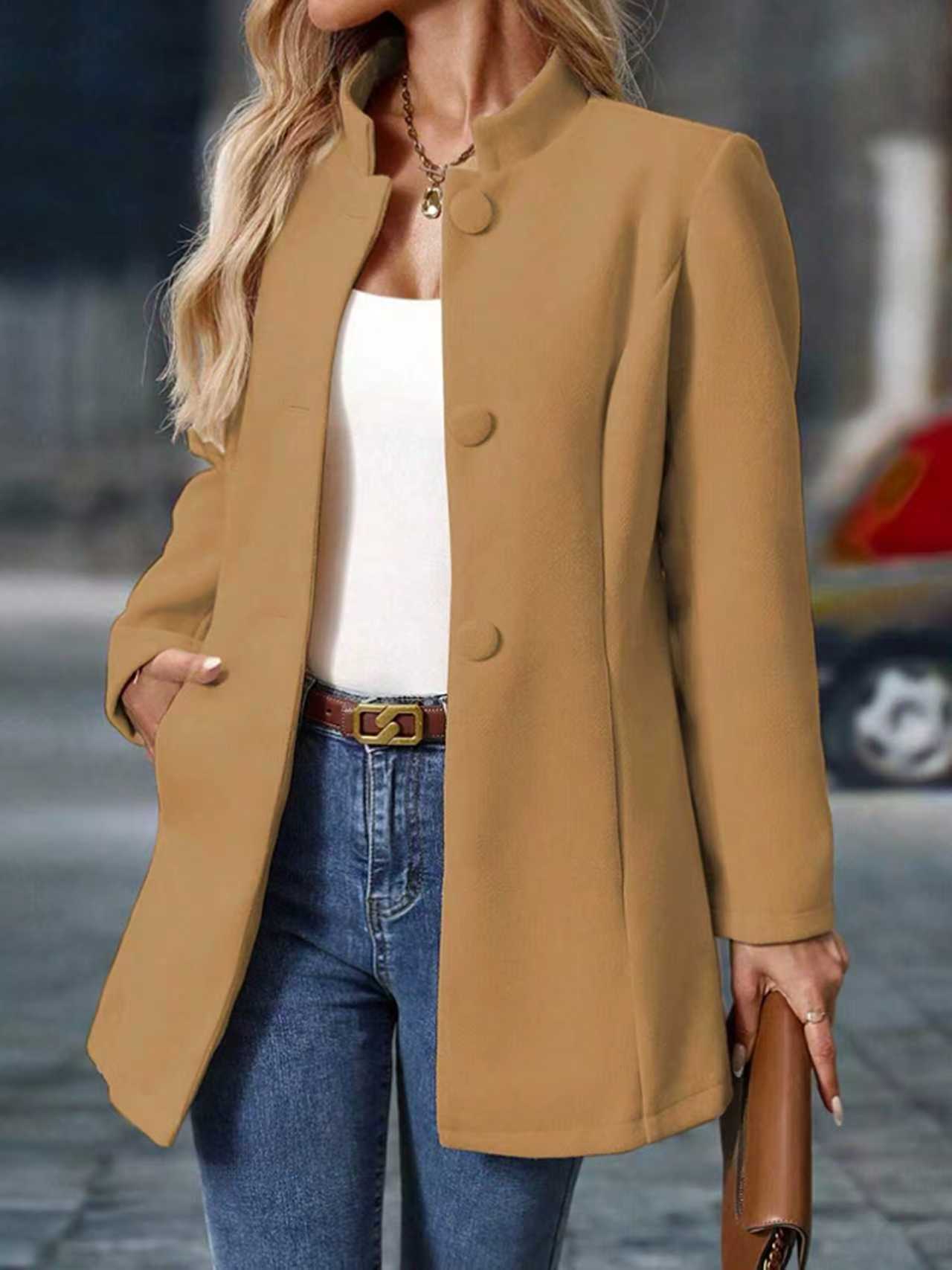 Damen klassischer und eleganter Mantel R&B