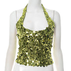 Damen Glitzerndes Top mit Pailletten und Trägern R&B