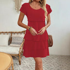 Damen Luftiges Lagenkleid mit Rüschendetails R&B