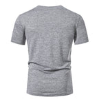 Herren Kurzarm-Henley-T-Shirt mit modischem Knopfdesign und atmungsaktiver Baumwollqualität
