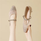 Damen Funkelnde Slingback-Pumps mit zierlichem Riemen und glitzerndem Detail R&B