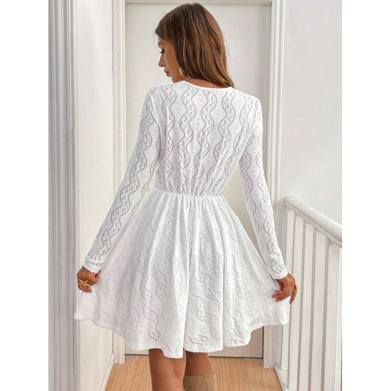 Damen Freizeitkleid mit dekorativer Spitzenverzierung R&B