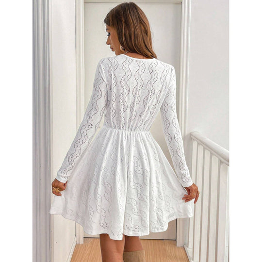 Damen Freizeitkleid mit dekorativer Spitzenverzierung R&B