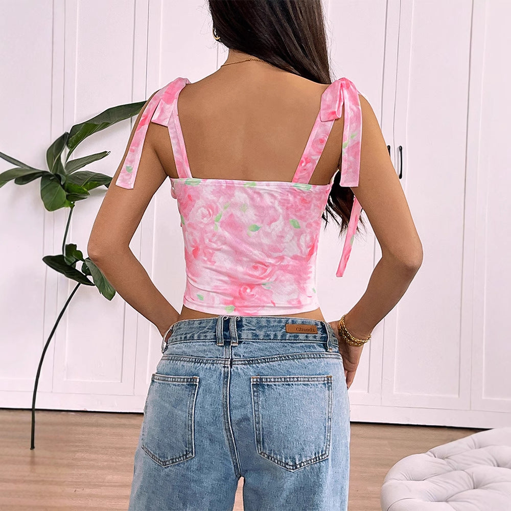 Damen Top mit verspielten Knoten und Drapierung R&B