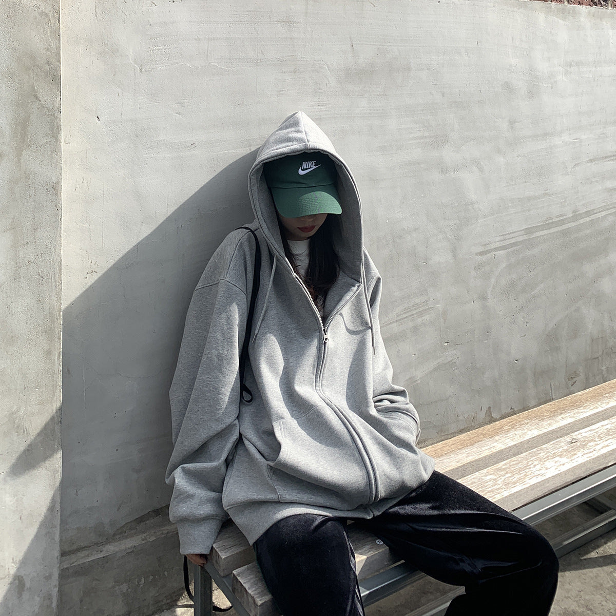 Damen Kapuzenpullover mit übergroßem Schnitt und praktischen Taschen
