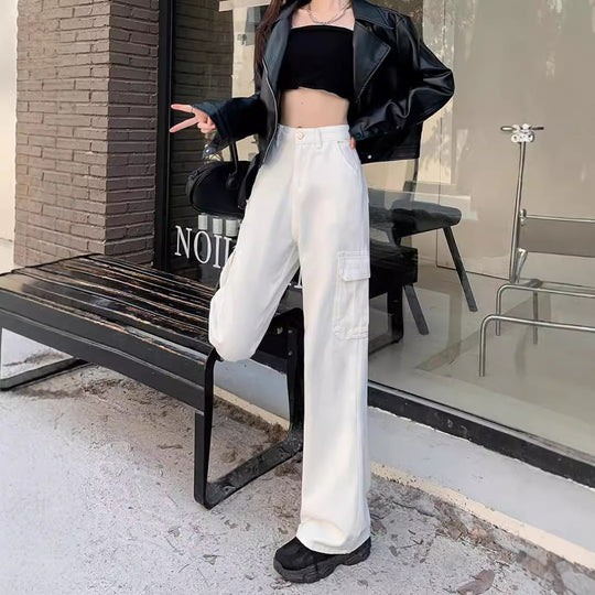 Damen Cargo-Hose mit weitem Bein und praktischen Taschen R&B
