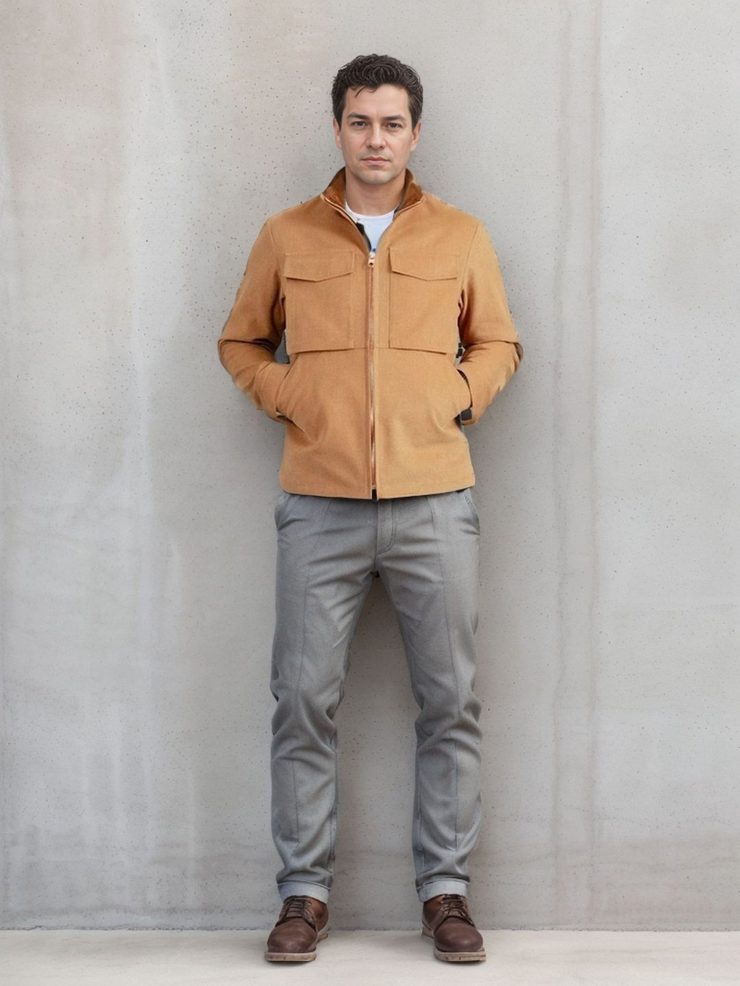 Herren Utility-Jacke mit praktischen Taschen und modernem Design R&B