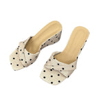 Damen Komfortable Wedge-Pantoletten mit geflochtenem Design R&B