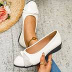 Damen Komfortable Ballerinas mit eleganter Schleifen-Applikation und modischem Glitzer R&B