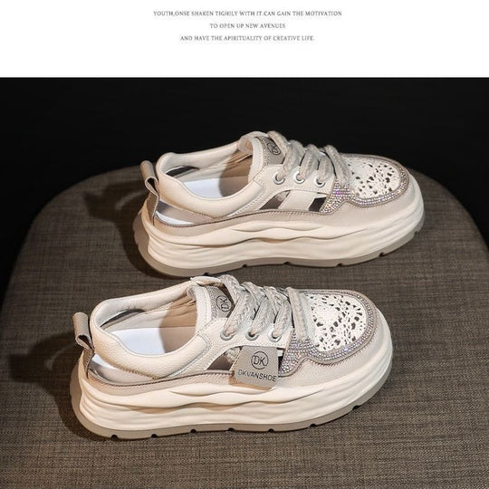 Damen Chunky Sneakers mit atmungsaktiver Mesh-Oberfläche und komfortabler Dämpfung R&B