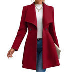Damen schicke Übergangsjacke mit weitem Kragen R&B