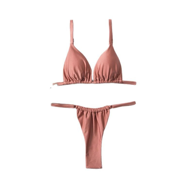 Damen Triangel-Bikini Set mit rüschendetails R&B