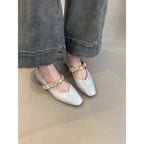 Damen Elegante und modische Ballerinas mit dekorativer Schnalle R&B