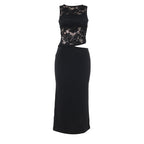 Damen Elegantes Spitzen-Maxi-Kleid mit figurformendem Design R&B