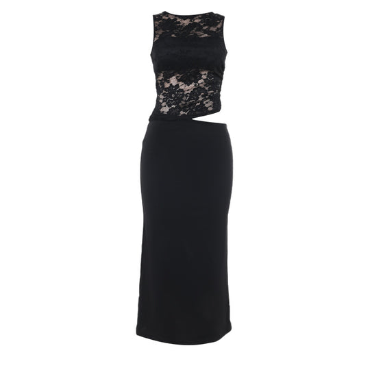 Damen Elegantes Spitzen-Maxi-Kleid mit figurformendem Design R&B