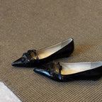 Damen elegante Slingpumps mit verspieltem Rüschen-Design und feinem Riemen