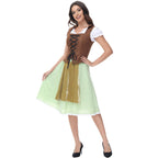 Damen Trachtenkleid mit detailverliR&Btem Oberteil und romantischen Rüschen R&B