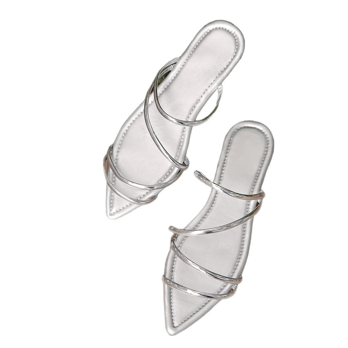 Damen Offene Sandalen mit metallic Akzenten und elegantem Design R&B