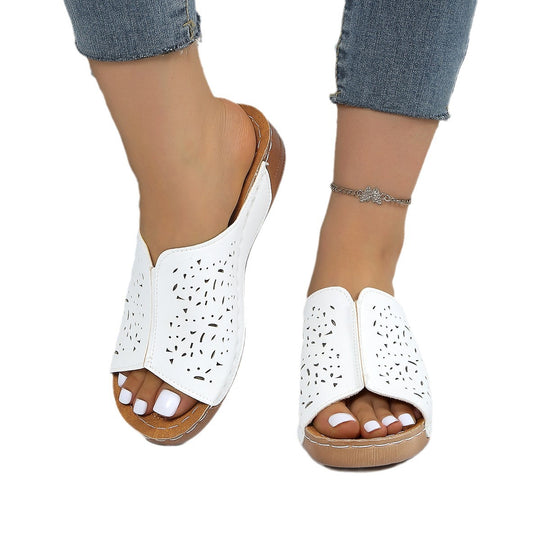 Damen Komfortable Clogs mit perforiertem Design und rutschfester Sohle R&B