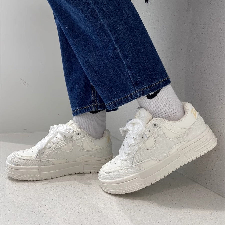 Damen Schnürsneakers mit trendigem, texturiertem Obermaterial von